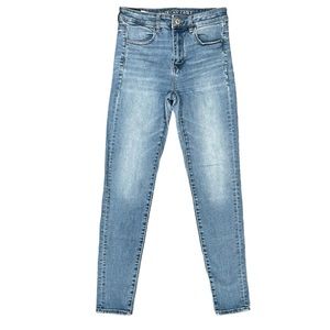American Eagle Outfitters size 6 blue high rise stretch jeggings